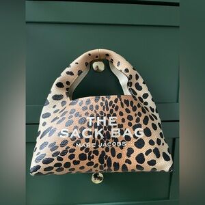 THE MINI SACK LEATHER LEOPARD-PRINT MINI BAG NEW WITH TAGS
